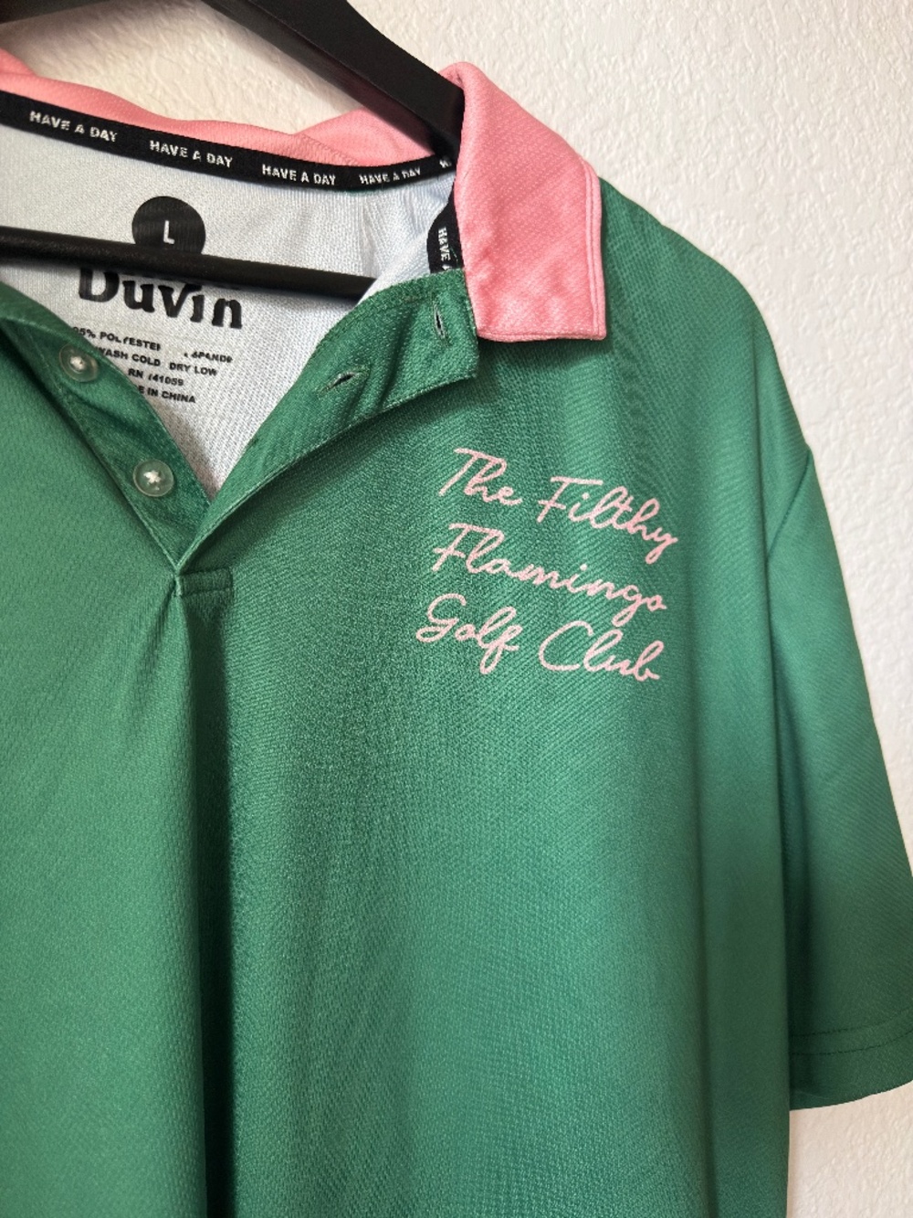 Duvin Golf Polo 'The Filthy Flamingo Social Club' - Picture 2 of 5